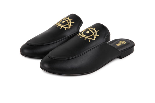 Mulees Queentown Leather -  Embroidery Gold Eye