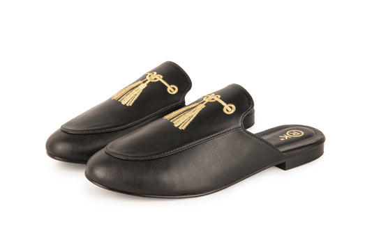 Mulees Queentown Leather - Embroidery Gold Tassel