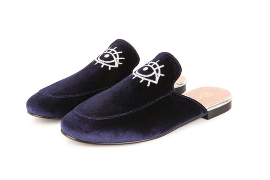 Mulees Queentown Velvet - Embroidery Silver Eye