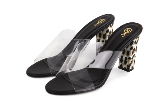 Xtees - High Heels Transparent (Fabric Leopard Heels)