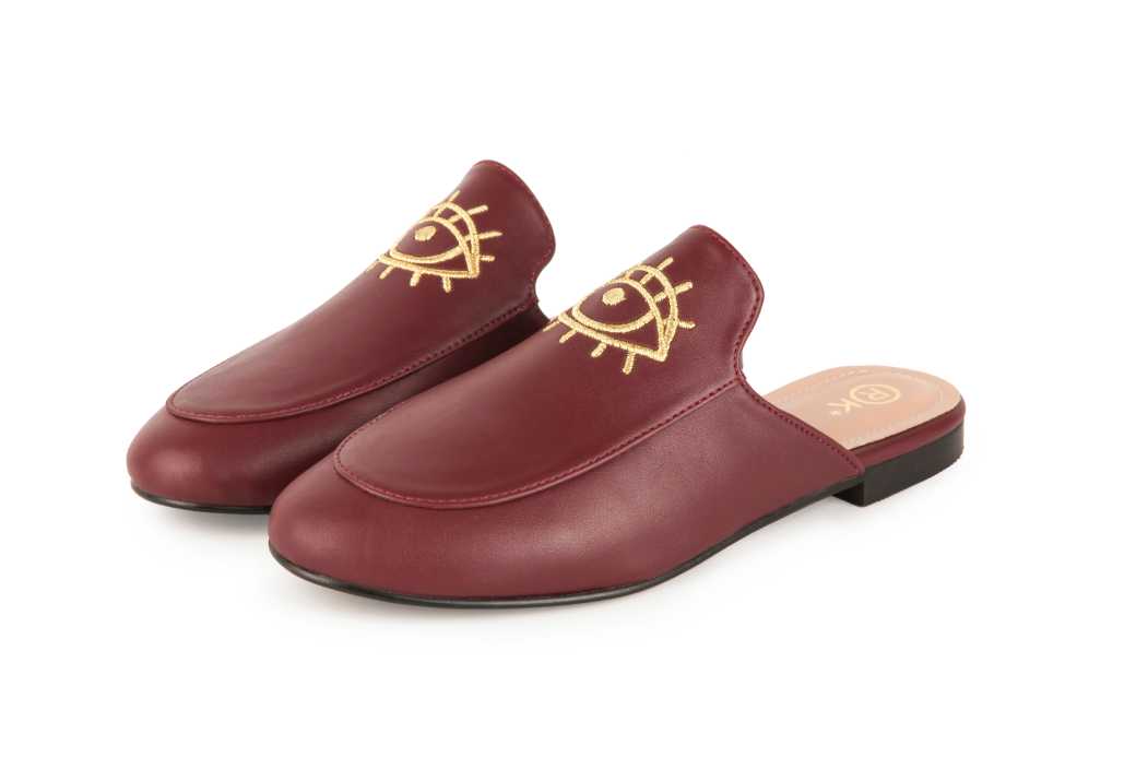 Mulees Queentown Leather -  Embroidery Gold Eye