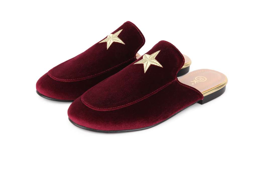 Mulees Queentown Velvet - Embroidery Gold Star
