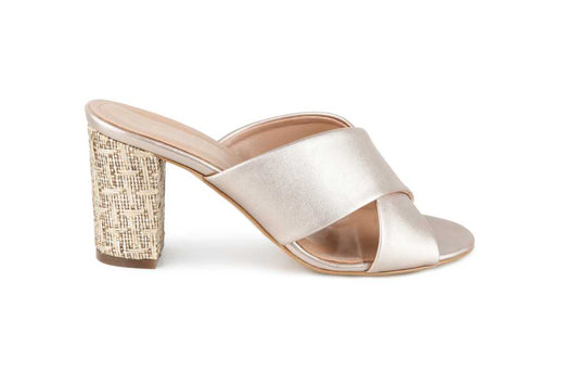 Xtees - Mid Heels Box (Straw Papyrus Champagne Heels)